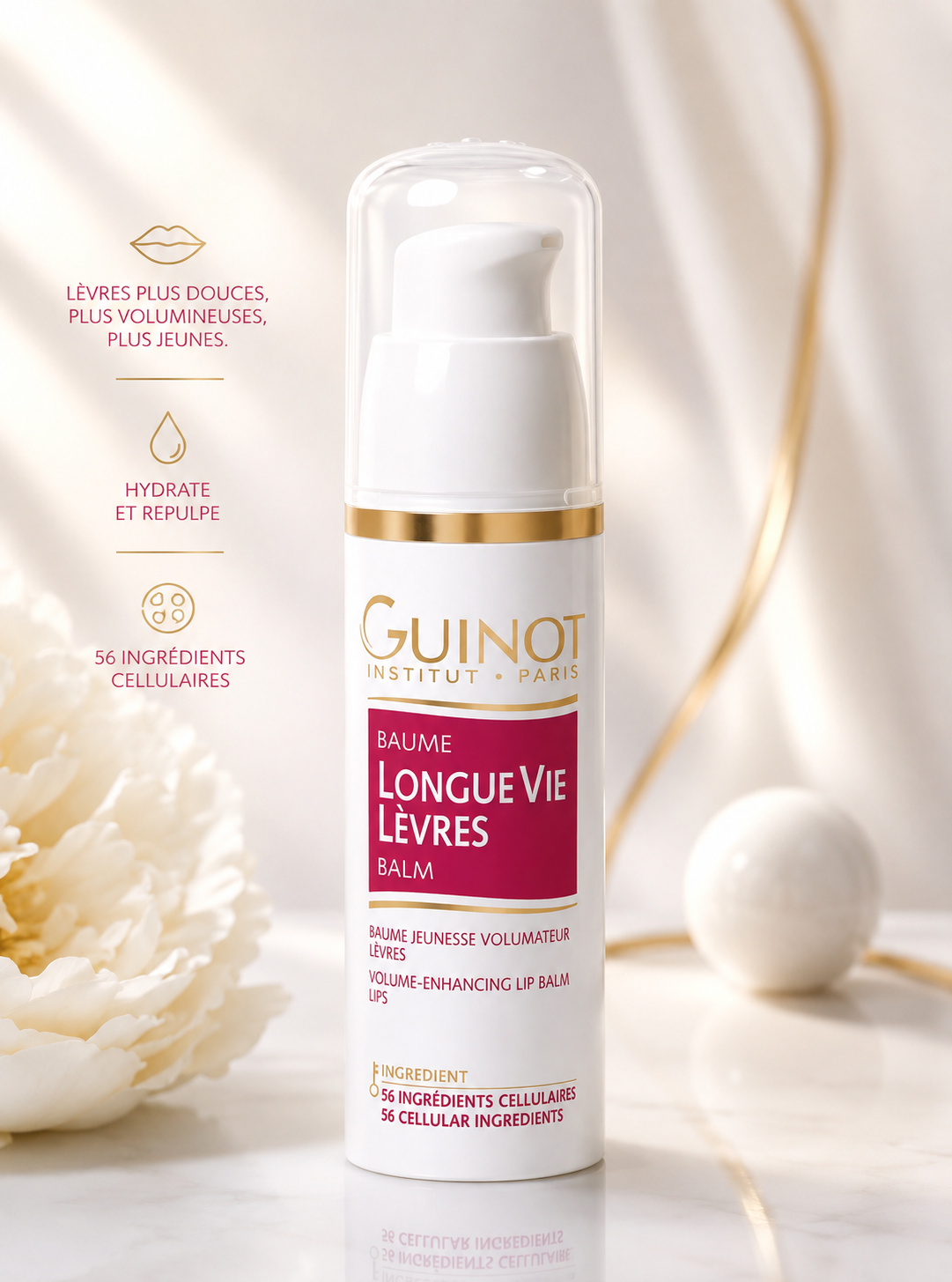 BAUME LONGUE VIE LÈVRES  15ml - Guinot Clinique Esthétique Annie Bélanger