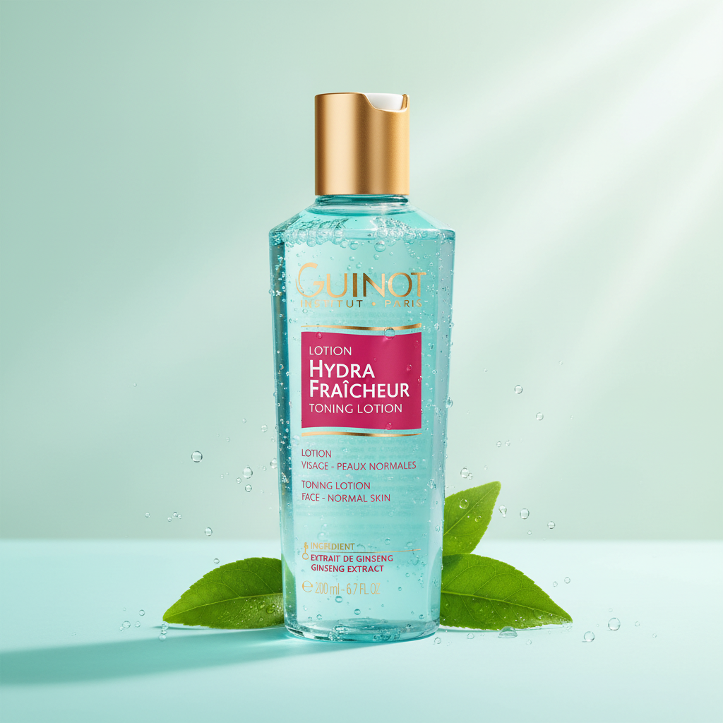 LOTION HYDRA FRAÎCHEUR  Toutes peaux  200ml Guinot Clinique Esthétique Annie Bélanger
